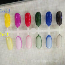 Color termocromático achomático caliente cambiado con esmalte de uñas de temperatura para cosméticos, arte de uñas, decoraciones, etc.